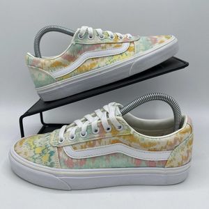 Vans Off The Wall Ward Womens Shoes Lace Up Sneakers Water Color Size 7.5